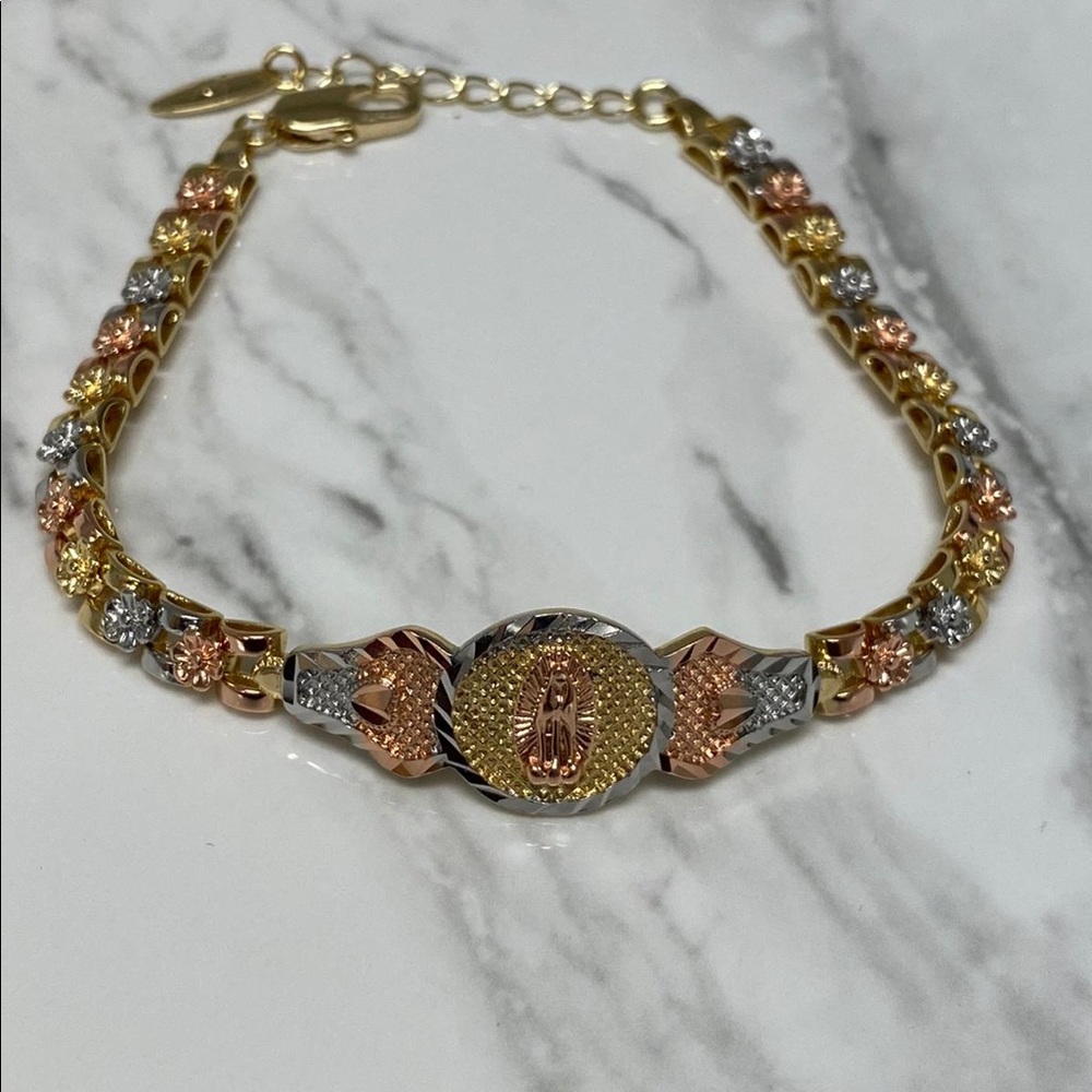 Three color gold bracelet for women